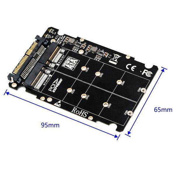 Адаптер перехідник U.2 SFF-8639 M.2 SSD NVMe SATA-Bus NGFF PCI-e 5717 фото