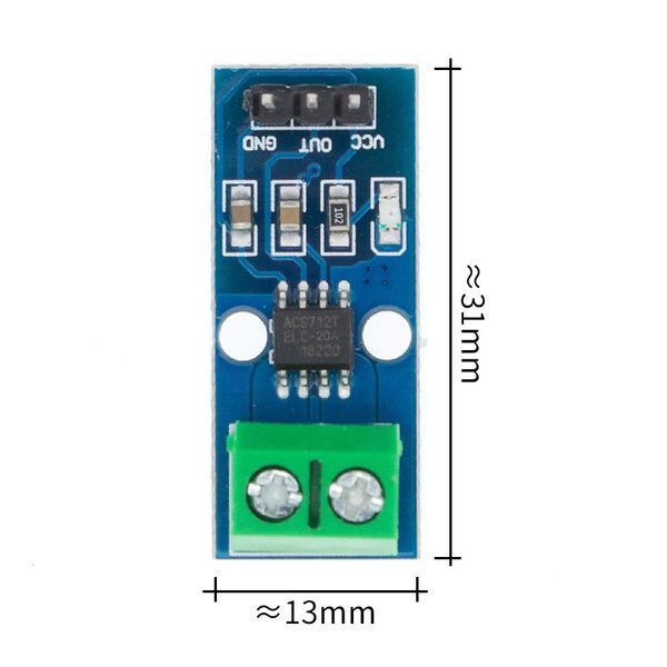 Датчик струму (струму) Холла ACS712ELC-30 (30A) TLLCR модуль для Arduino CURRENT SENSOR CARRIER 6758 фото