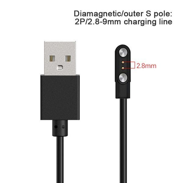 Кабель A6 2 pin 2.8 mm 9 mm для зарядки синхронизации передачи данных SMART часов, колонок, браслетов, АКБ и д 7368 фото