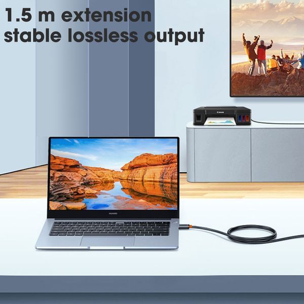 USB 3.0 6А 120W подовжувач (1 м) гнучкий кабель обплетення extender Cable Female To Male 7247 фото