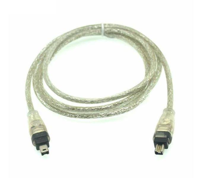 Кабель IEEE 1394 iLINK fireware male (4 pin &mdash; 4 pin) 1.45 м video DV провід синхронізація відеозахоплення аудіо music Кабель для відеозахоплення з DV камер, а також для під'єднання аудіо-, відеообладнання до контролера IEEE1394.  Довжина: 1,45 м Роз'єми:  1005 фото