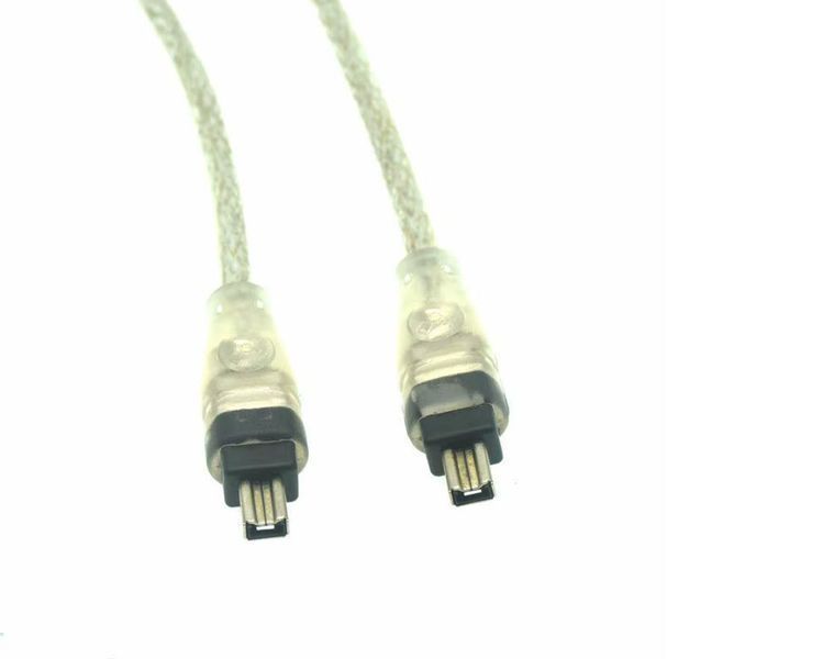 Кабель IEEE 1394 iLINK fireware male (4 pin &mdash; 4 pin) 1.45 м video DV провід синхронізація відеозахоплення аудіо music Кабель для відеозахоплення з DV камер, а також для під'єднання аудіо-, відеообладнання до контролера IEEE1394.  Довжина: 1,45 м Роз'єми:  1005 фото