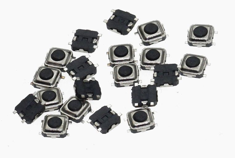 Кнопка SMD тактовая 3*3*1.5 мм 4-х контактная (4 pin) 7014 фото