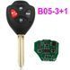 Keydiy ключ B05-4 Toyo_ta (3+1 кнопки) для программаторов KD900, KD200 4487 фото 1