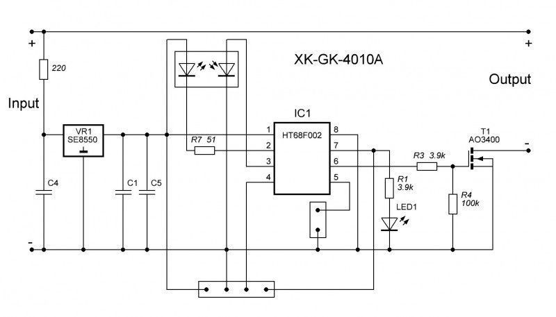 XK-GK-4010A 12В бесконтактный датчик приближения для управления включением освещения 5534 фото