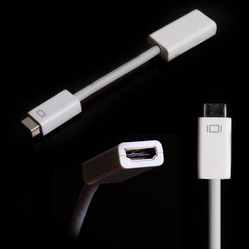 Переходник mini DVI Mac - HDMI Air Apple adapter вывод изображения на плазму 642 фото