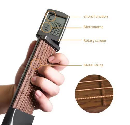 Мини-тренажер для гитары на 6 ладов с поворотным экраном-подсказкой Mini 6 Fret Guitar Practice Tool Chord Trainer&nbsp; 8352 фото