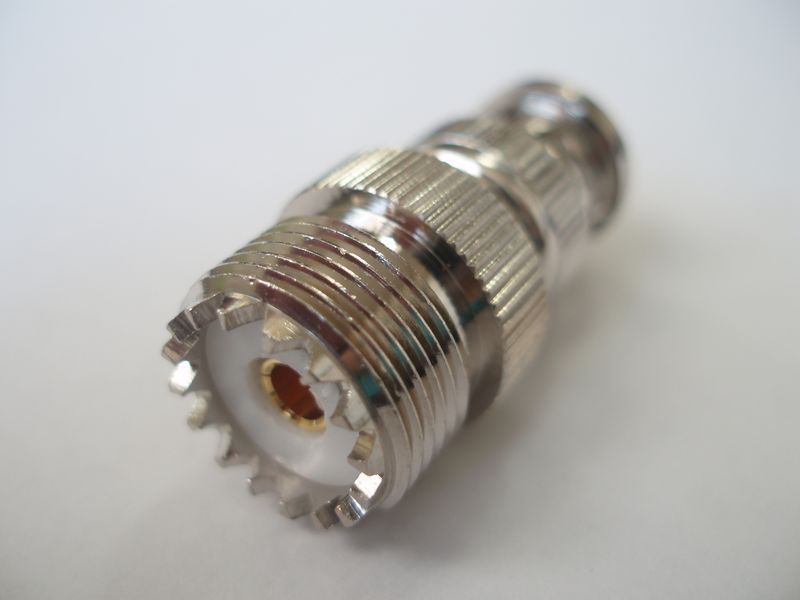 Перехідник UHF SO-239 (мама F female) - BNC (тато M male) RF коннектор роз'єм 2846 фото