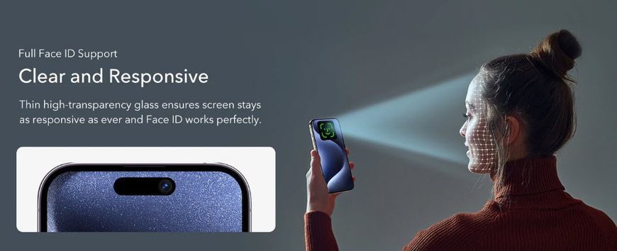 Apple iPhone 16ProMax 6,9" стекло 3D 9H AntiSpy -Privacy- тонированное защитное противоударное с углом обзора 30 градусов (цвет: черный) 8227 фото