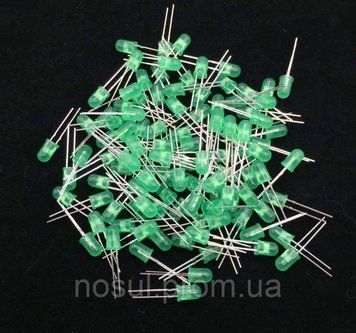 LED-світлодіод 5 мм 20mA, зелений 5176 фото
