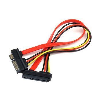 SATA подовжувач 22 pin (15+7) 30 см "мама"-"тато" кабель живлення+дані extender 1164 фото