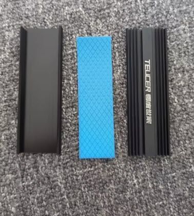 M2-LD02 радіатор двосторонній алюмінієвий SSD (чорний) для 960PRO M.2 NGFF NVME 2280 SSD з термопрокладкою охолоджувальний heatsink завтовшки 9 мм (сумісний з PS5) 4829-2 фото