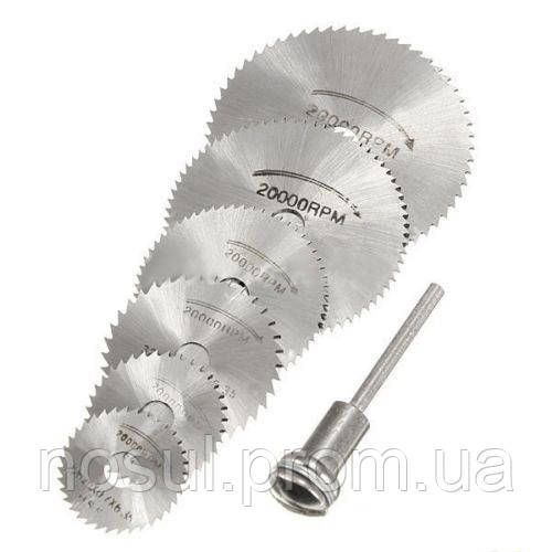 Dremel Набір дискових пив 6 шт і хвостовик для гравера 3355 фото