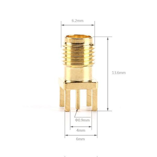 Коннектор SMA female #2 прямой Thru Hole plug 5 контактный (см. расположение контактов !!) Коннектор р 5059 фото