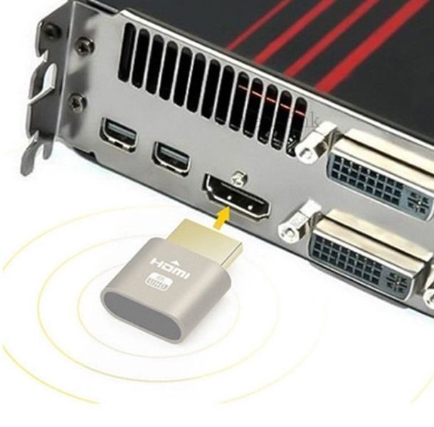 HDMI 4K UHD заглушка віртуальний монітор емулятор Monitor Emulator Adapter Virtual Display 3840*2160 pxls resolution 7249 фото