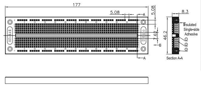 Плата макетная доска Breadboard SYB-120 700 контактов Arduino 2611 фото