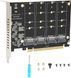 PH44 версия 2.2 23G01 4-портовый M.2 NVME SSD PCIE X16 (3.0, 4.0) Адаптер-конвертер для установки SSD-дисков в слот видеокарты pci 7564 фото 6