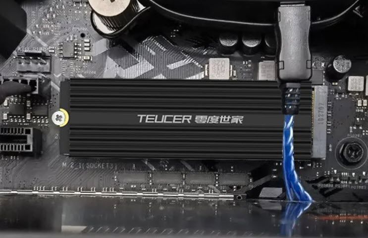 M2-LD02 радіатор двосторонній алюмінієвий SSD (чорний) для 960PRO M.2 NGFF NVME 2280 SSD з термопрокладкою охолоджувальний heatsink завтовшки 9 мм (сумісний з PS5) 4829-2 фото