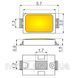 Светодиод SMD 5730, светодиоды 5730WWC warm white color теплый белый свет 3791 фото 5