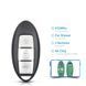 Смарт-карта ключ 4А 433 МГц (чип HITAG AES4A) Nissan 2014-2020 Juke Qashqai X-trail QASHQAI 3 кнопки J10 J11 5645 фото 1