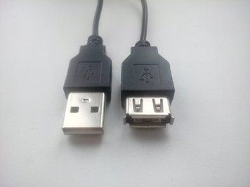 Кабель USB (type A) удлинитель 0,7 м (мама-папа) Extradigital (AM/AF) black extender кабель питание данные 124 фото