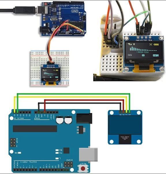 OLED дисплей модуль 0.96 4 pin #2 128x64 BLUE (IIC I2C SSD1306 12864) модуль для Arduino  OLED дисплей 0.96 дюйма, 128x64, I2C/IIC, SSD1306, синий, для Arduino Original 0.96-дюймовый OLED-дисплей &mdash; это компактный, яркий и энергоэффективный модуль для отоб 5143 фото