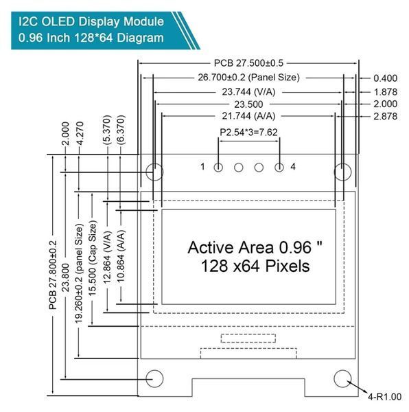 OLED дисплей модуль 0.96 4 pin #2 128x64 BLUE (IIC I2C SSD1306 12864) модуль для Arduino  OLED дисплей 0.96 дюйма, 128x64, I2C/IIC, SSD1306, синий, для Arduino Original 0.96-дюймовый OLED-дисплей &mdash; это компактный, яркий и энергоэффективный модуль для отоб 5143 фото