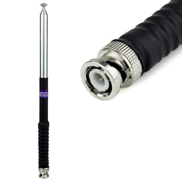Антенна BNC KINNOTA FP10120 J-NUODA VHF 136-174MHz (21...130 см) телескопическая раскладывающаяся 3756 фото