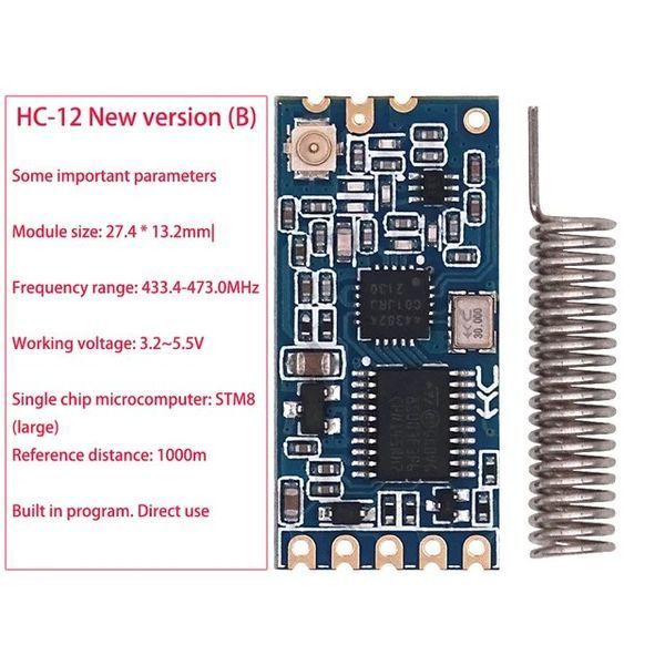 HC-12 SI4438 433Mhz (новый чип STM8S003F3P6 TSSOP) беспроводной UART удлинитель wireless serial port module l 7444 фото