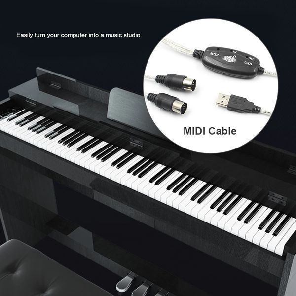 MIDI інтерфейс (2 х DIN5)&nbsp;CJS1039B&nbsp;кабель USB підключення аудіо обладнання (синтезатор, міді клавіатура, гітара ...) 0652 фото