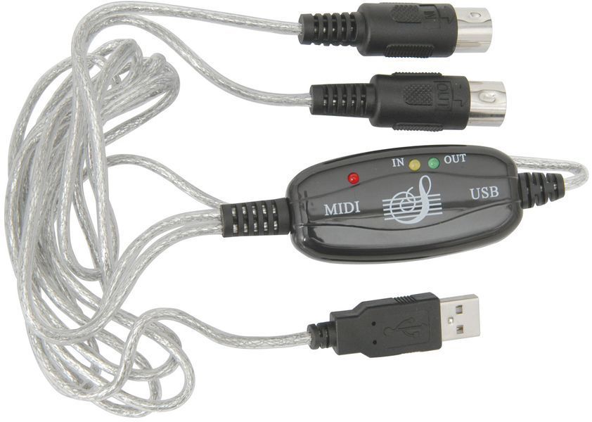 MIDI інтерфейс (2 х DIN5)&nbsp;CJS1039B&nbsp;кабель USB підключення аудіо обладнання (синтезатор, міді клавіатура, гітара ...) 0652 фото