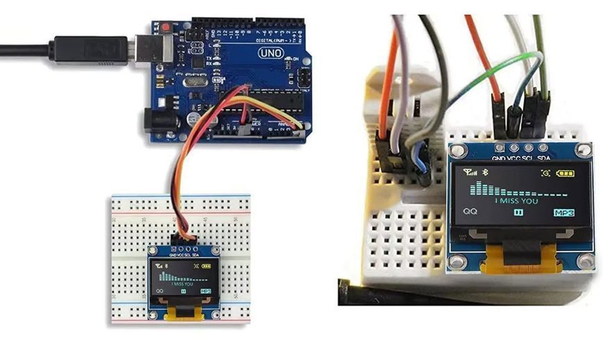 OLED дисплей модуль 0.96 4 pin #2 128x64 BLUE (IIC I2C SSD1306 12864) модуль для Arduino  OLED дисплей 0.96 дюйма, 128x64, I2C/IIC, SSD1306, синий, для Arduino Original 0.96-дюймовый OLED-дисплей &mdash; это компактный, яркий и энергоэффективный модуль для отоб 5143 фото