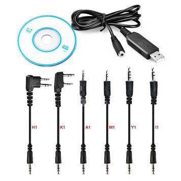 Baofeng Kenwood HYT YAESU MOTOROLA ICOM 6+1 кабель для прошивки универсальный программатор для раций прошивка 2947 фото
