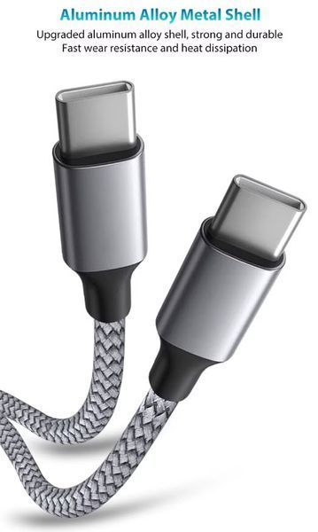 Кабель PD USB 60W 5A (Type-C) папа-папа (5 м) QC 4.0 3.0 цвет ЧЕРНЫЙ power charge Huawei Samsung Macbook зарядка синхронизация 7358-4 фото