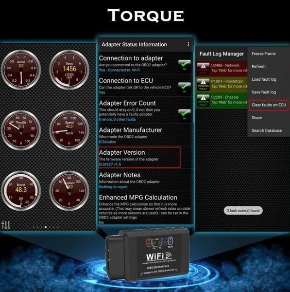 ELM327 Mini V1.5 WiFi - сканер-адаптер для діагностики авто через OBD2 (сумісний з Android, iOS) 4985-3 фото