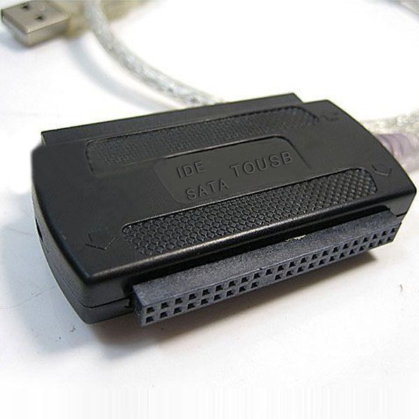 Адаптер USB 2.0 - SATA/IDE (40p, 44p) для жорстких дисків 2.5/3.5 дюймів перехідник для підключення HDD до комп'ютера 0814 фото