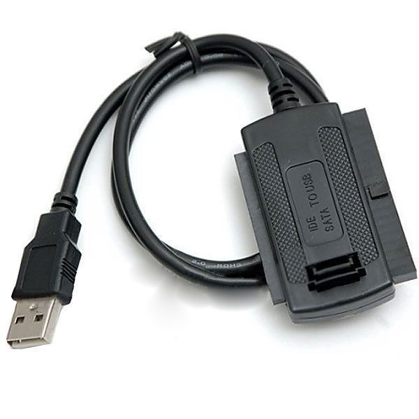 Адаптер USB 2.0 - SATA/IDE (40p, 44p) для жорстких дисків 2.5/3.5 дюймів перехідник для підключення HDD до комп'ютера 0814 фото