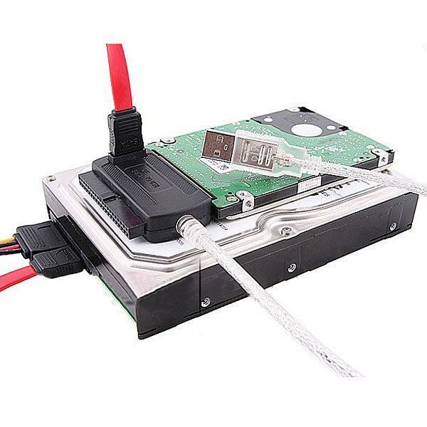 Адаптер USB 2.0 - SATA/IDE (40p, 44p) для жорстких дисків 2.5/3.5 дюймів перехідник для підключення HDD до комп'ютера 0814 фото