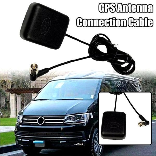 GPS антена SMA (male, кутовий 90 г.) #4 Gps Antenna (1,7 м) для автомагнітол і мережевий обор. АКТИВНА 6636-2 фото