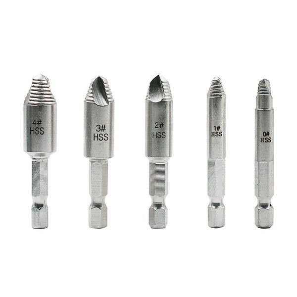 Набор 5шт экстракторов HSS сорванных болтов, экстракторы Woodworking Carpenters Damaged Screw Extractor 5331 фото