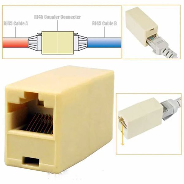 Соединительная коробка RJ45 CAT 5e UTP 8P8C Соединитель для кабеля витая пара FTP Модуль джойнер Joiner объеди 114 фото