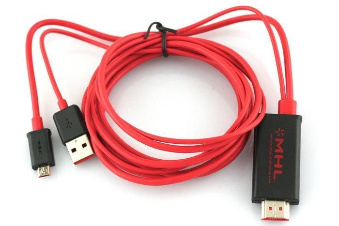 Micro USB MHL адаптер кабель HDMI 2 м Samsung HTC S2 GALAXY i9100 S3 i9300 Note LG SONY 2509 фото