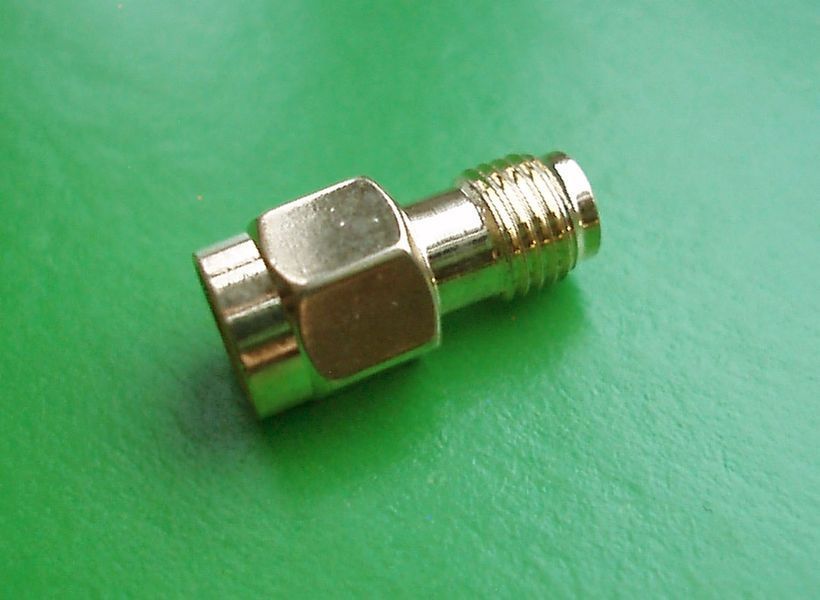 Переходник соединитель&nbsp;RP-SMA male plug (мама) ― SMA female jack (мама) 3438 фото