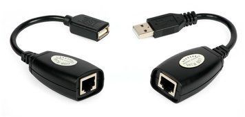 Адаптер удлинитель USB 1.1 - RJ45 Cat5 Cat6 extender до 60м витая пара (длинный провод USB) 0028 фото