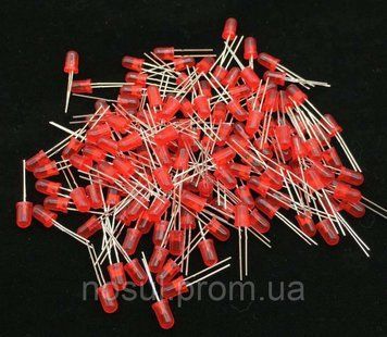 LED-світлодіод 5 мм 20mA, червоний 5189 фото