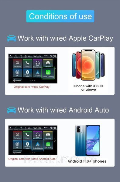 CP30-C2C Mini 6.0 (онновлена версія, сумісність Android/iOS) Wi-Fi BT USB Type-C бездротовий адаптер коропл 7840 фото