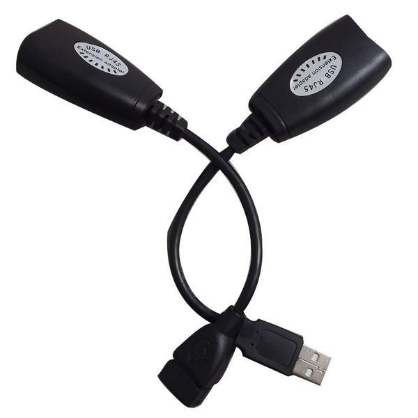 Адаптер удлинитель USB 1.1 - RJ45 Cat5 Cat6 extender до 60м витая пара (длинный провод USB) 0028 фото