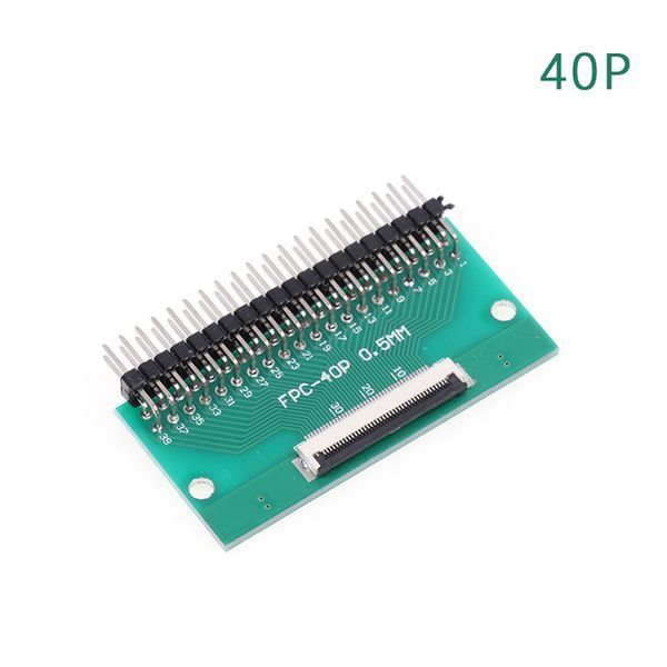 Перехідник DIY PCB плата макетна FPC FCC 40 pin 0.5мм (+ 1.00 мм під паяння конектора) - DIP 40 pin (2.54 мм, кут 90 гр.) подовжув 7153 фото