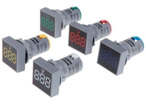 Вольтметр червоний LED AC20-500V AD101-22VMS 4782 фото