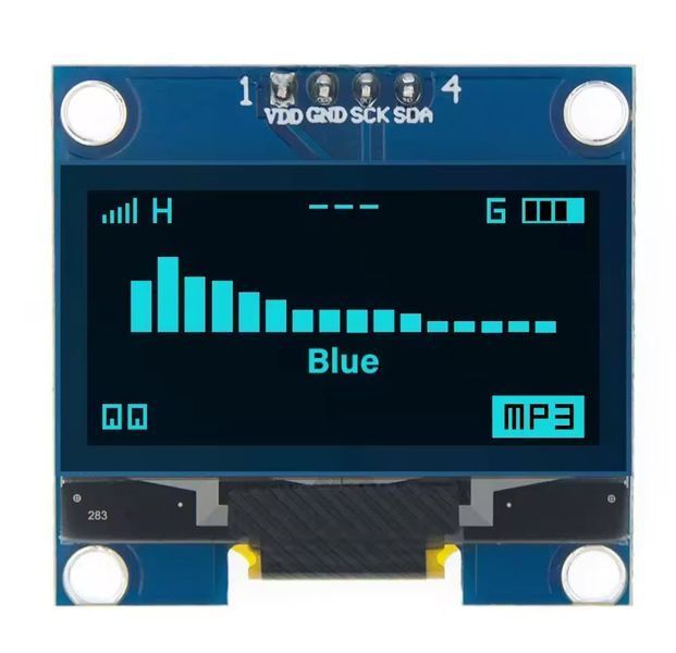OLED дисплей модуль 1.3' 4 pin #3 -СИНИЙ- 128x64 BLUE (IIC I2C SH1106) модуль для Arduino 5143-3 фото
